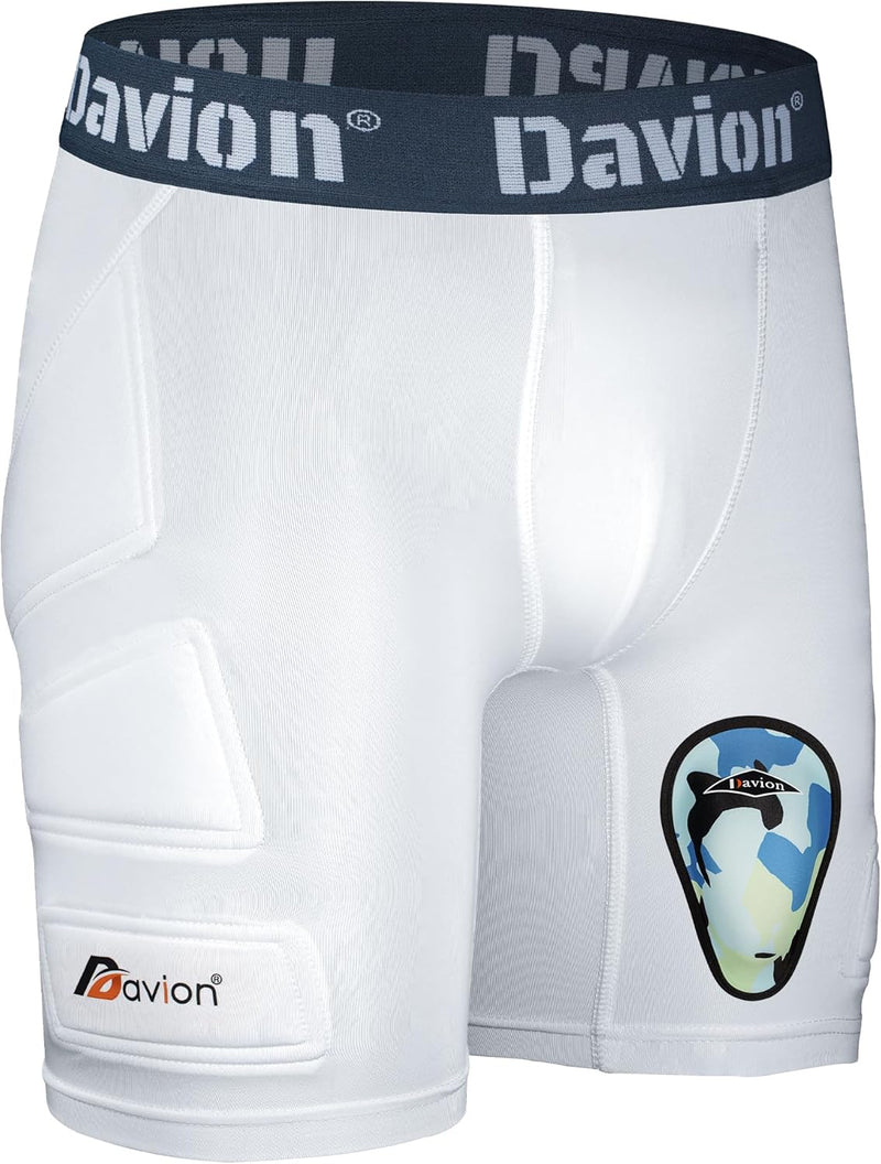 Pro-Shield™ Youth Sliding Shorts (w/ Cup) - White