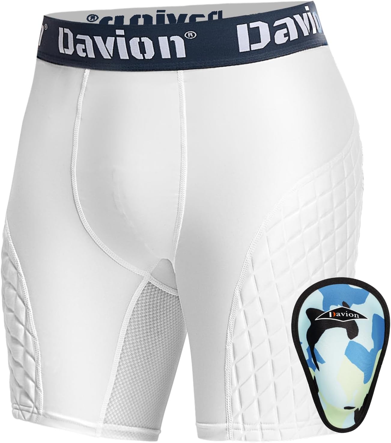 Pro-Shield™ Youth Sliding Shorts (w/ Cup) - White