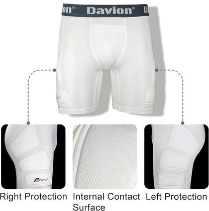 Pro-Shield™ Youth Sliding Shorts (w/ Cup) - White
