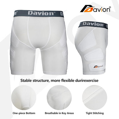 Pro-Shield™ Youth Sliding Shorts (w/ Cup) - White