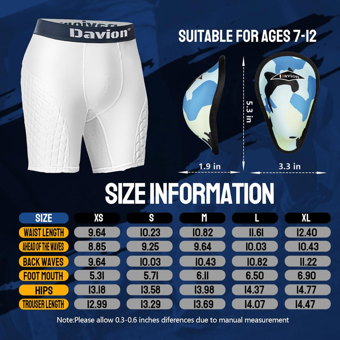 Pro-Shield™ Youth Sliding Shorts (w/ Cup) - White