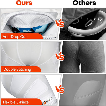 Pro-Shield™ Youth Sliding Shorts (w/ Cup) - White