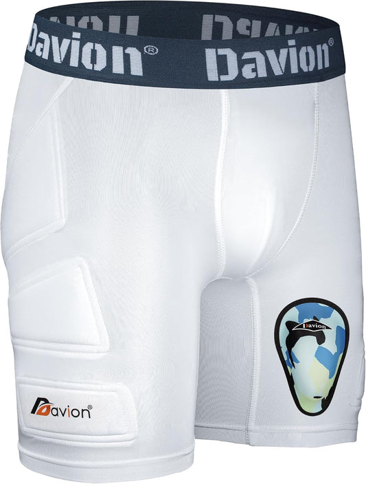 Pro-Shield™ Youth Sliding Shorts (w/ Cup) - White